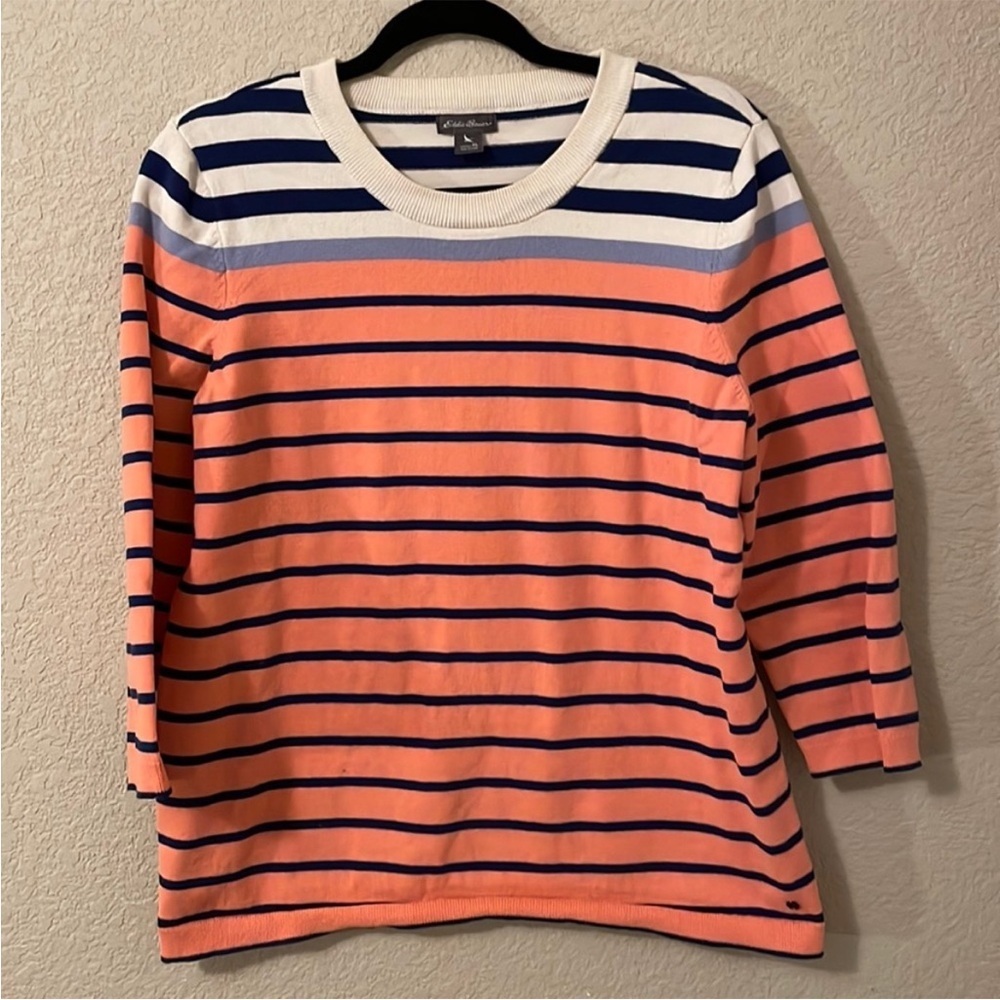 ❤️Eddie Bauer - Nautical Color Blocked Striped Sweater - XL